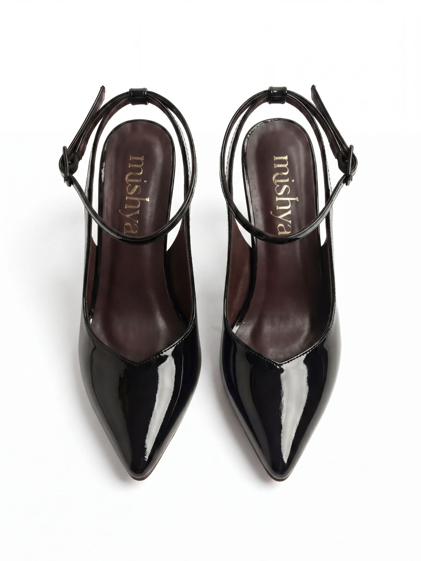 Patent Leather Ankle-Strap Pumps 7cm in Black