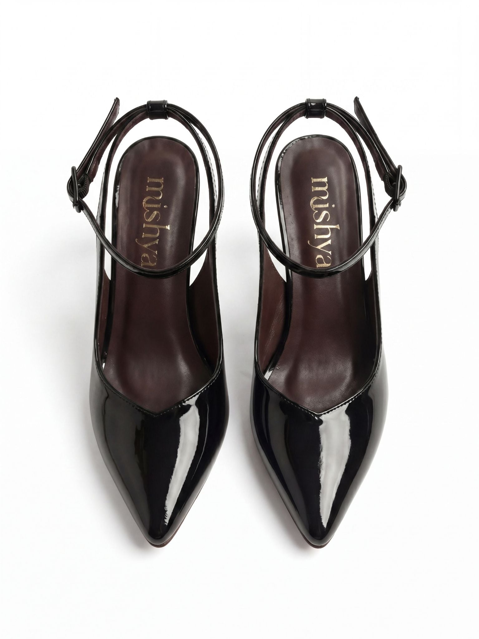 Patent Leather Ankle-Strap Pumps 7cm in Black